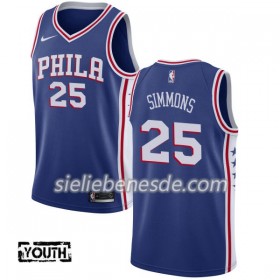 Kinder NBA Philadelphia 76ers Trikot Ben Simmons 25 Nike 2017-18 Blau Swingman